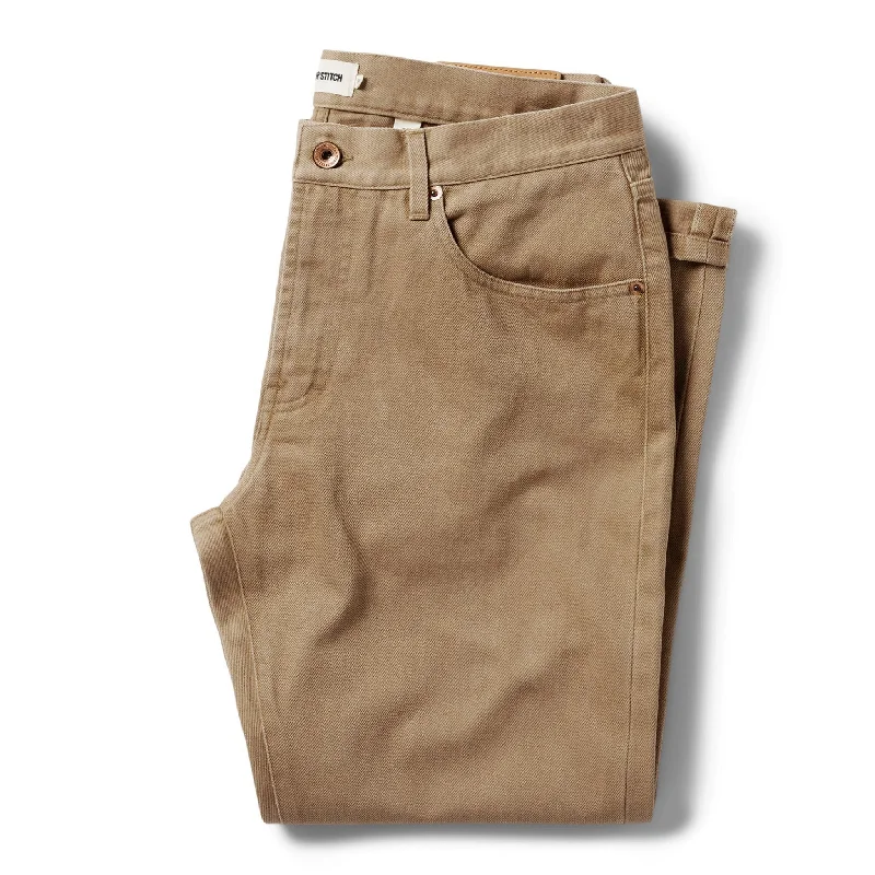 The Slim All Day Pant in Washed Tobacco Selvage