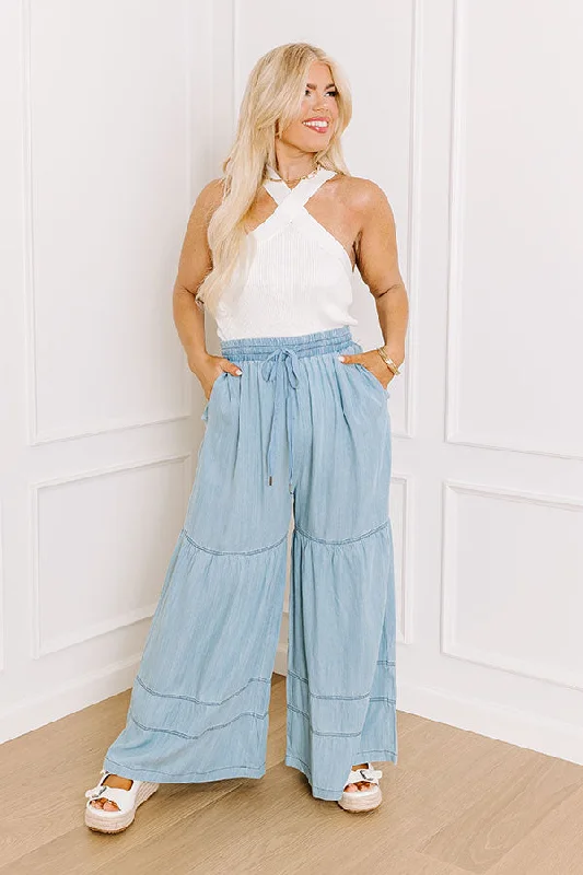 The Elizabeth High Waist Chambray Pants Curves