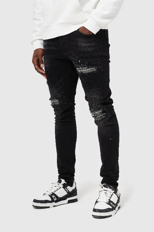 PIETRO LASER PRINT JEAN - BLACK