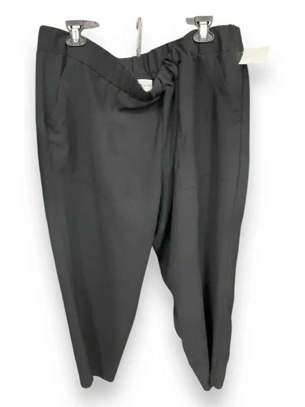 Pants Wide Leg By Ava & Viv In Black, Size: 2x