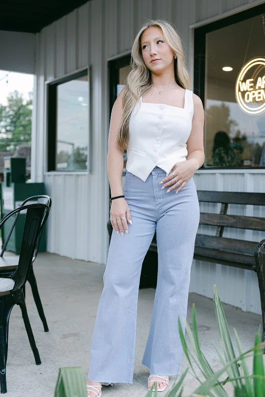 Periwinkle Wide Leg Jeans