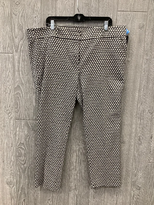 Pants Dress By Loft In Black & White, Size: 18