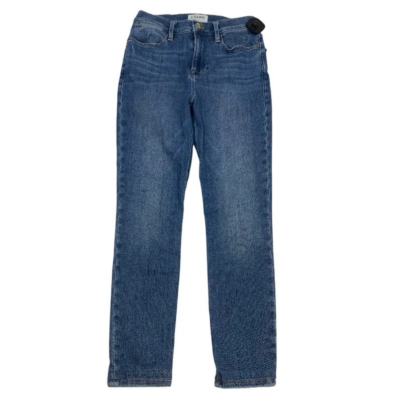 Jeans Skinny By Frame In Blue Denim, Size: 2