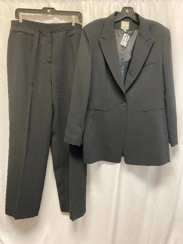 Pants Suit 2pc By Anne Klein In Black, Size: 16