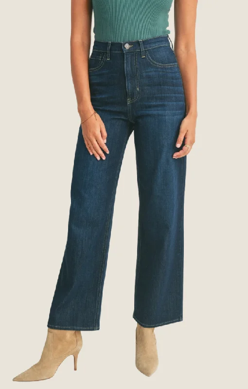 Anica Dark Denim Wide Leg Jeans