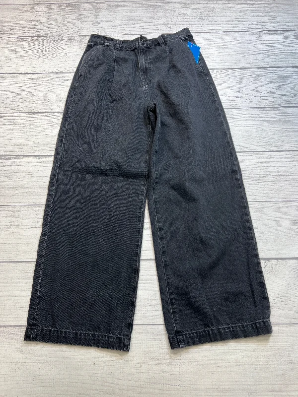 Jeans Wide Leg By Madewell In Black Denim, Size: 8