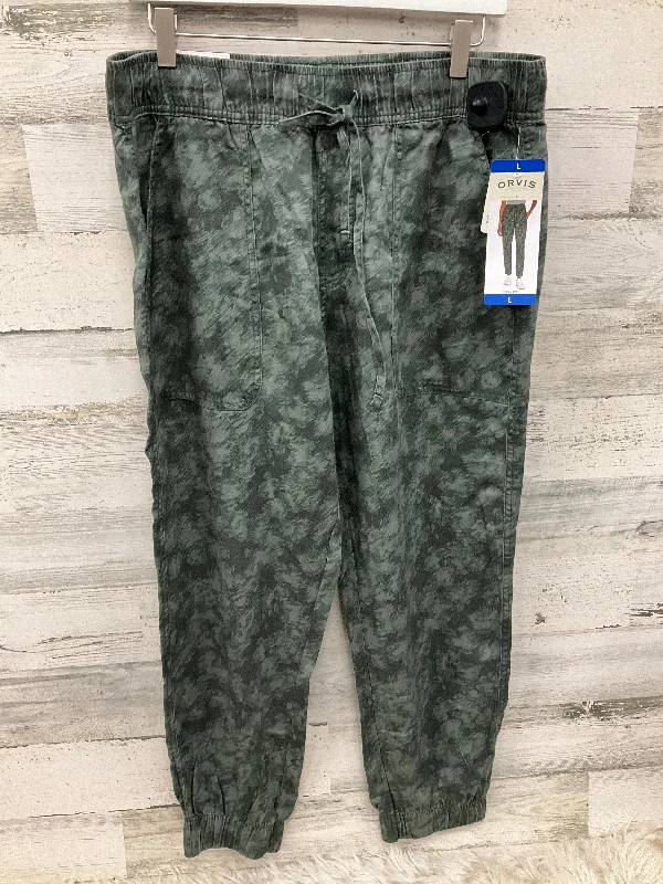 Pants Joggers By Orvis In Camouflage Print, Size: L