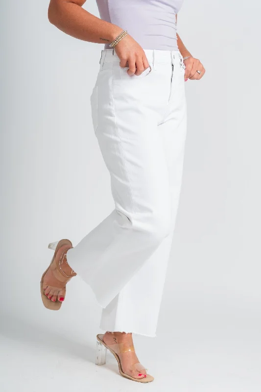 Vervet high rise crop wide leg jeans optic white