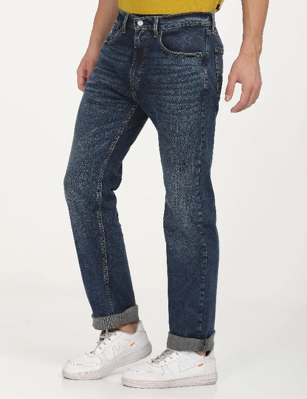 Men's 505 Straight Fit Blue Jeans