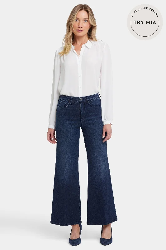 Mia Palazzo Ankle Jeans - Basin