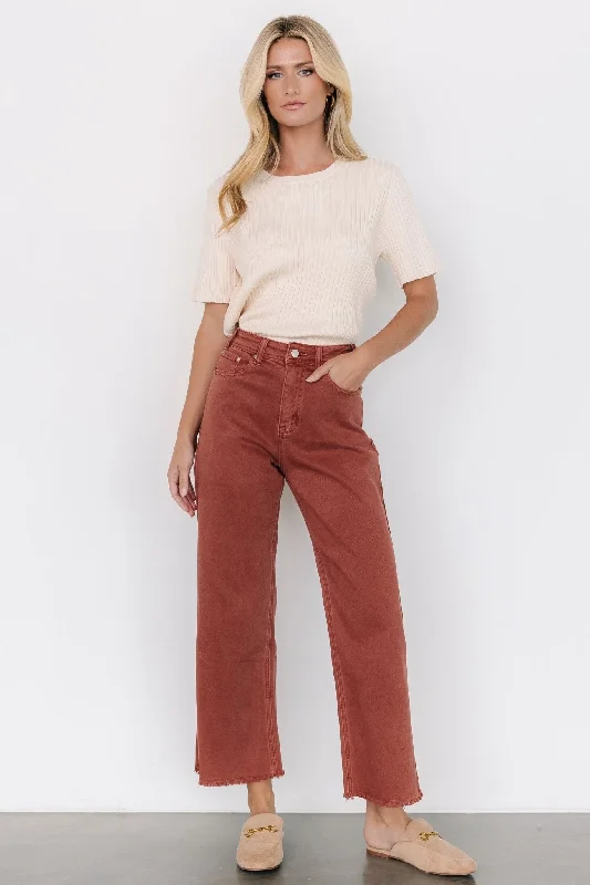 Spence Denim Pants | Terracotta