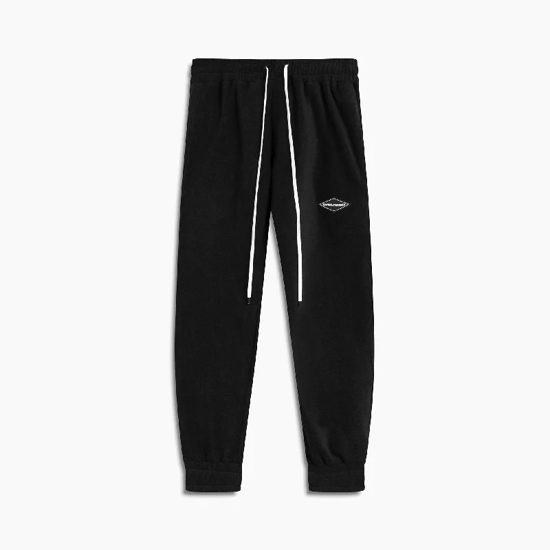 polar fleece roaming sweatpants / black