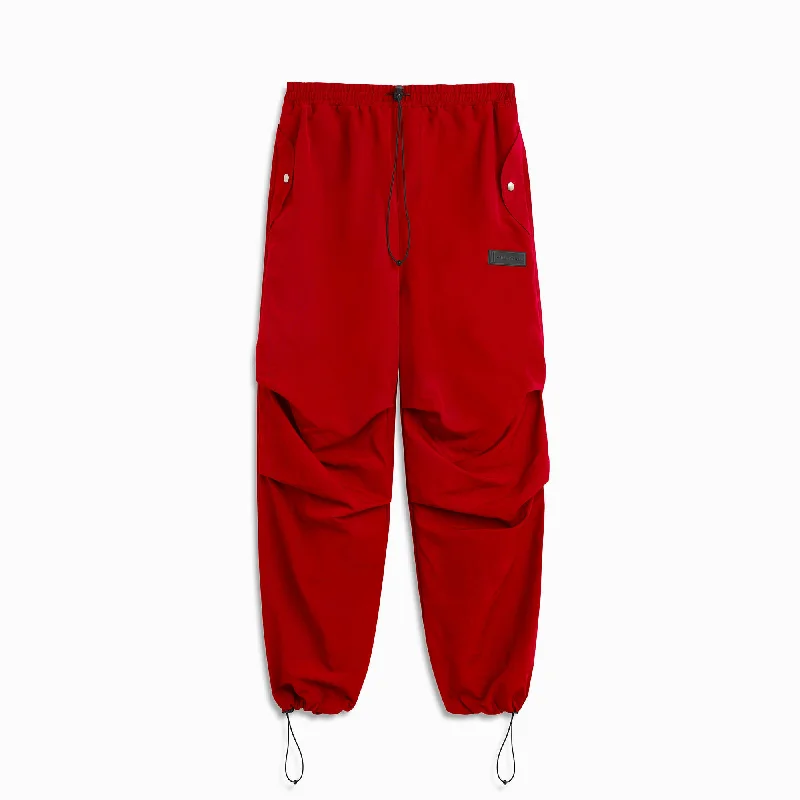 parachute military bungee pant / red