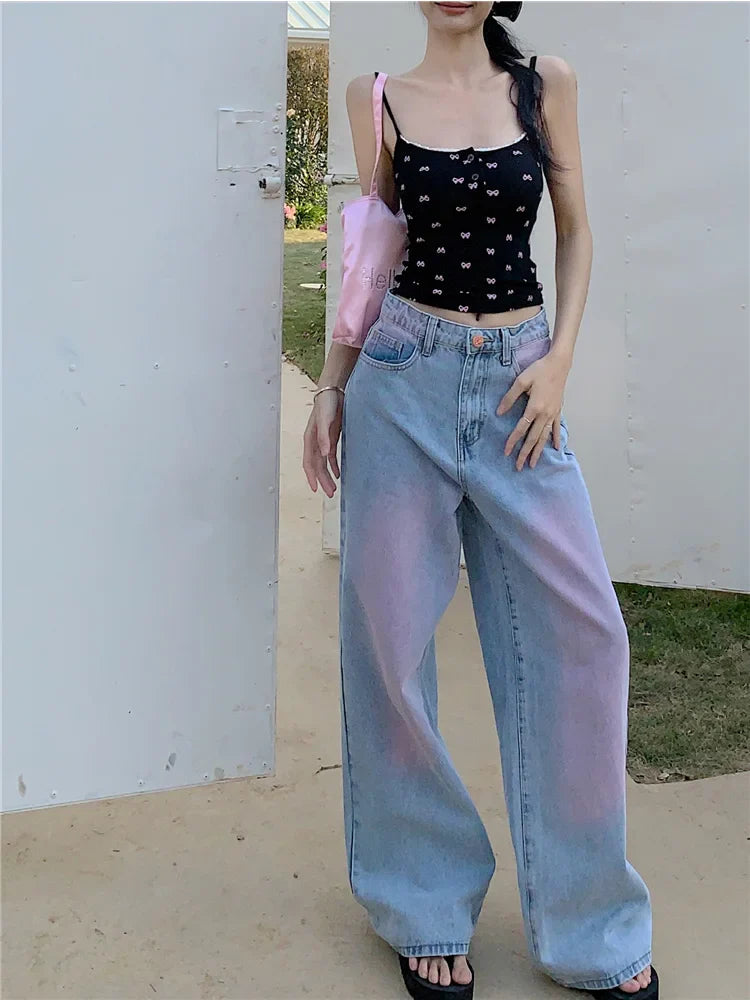 Streetwear Fashion Baggy American Loose Wide Leg Jeans