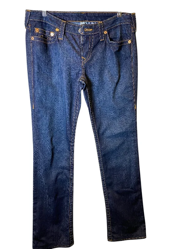 Jeans Straight By True Religion In Blue Denim, Size: 12