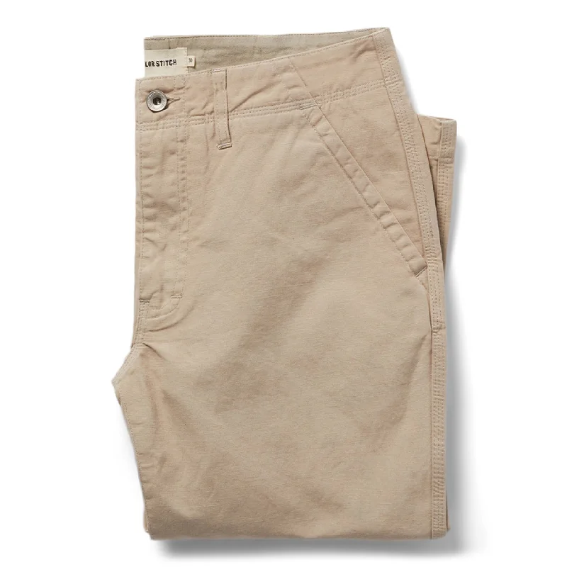 The Morse Pant in Sand Slub