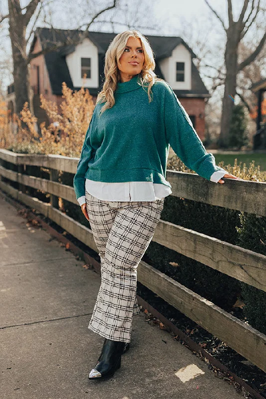 The Holtz High Waist Plaid Pants Curves