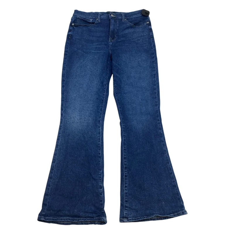 Jeans Flared By Lucky Brand In Blue Denim, Size: 14