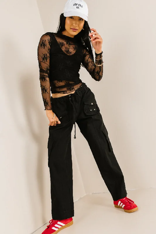 Hailey Cargo Pants in Black - FINAL SALE