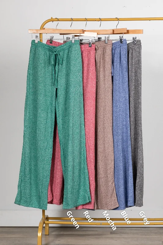 Soft Melange Hacci Wide Pants