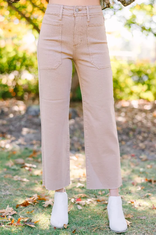 All You Could Want Latte Brown Wide Leg Jeans