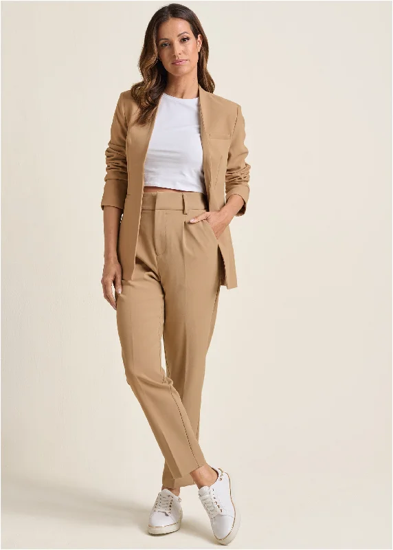 Tailored Suit Pants - Sand