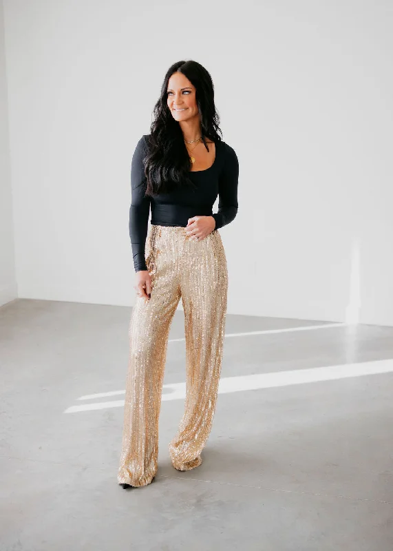 Luma Sequin Wide Leg Pants