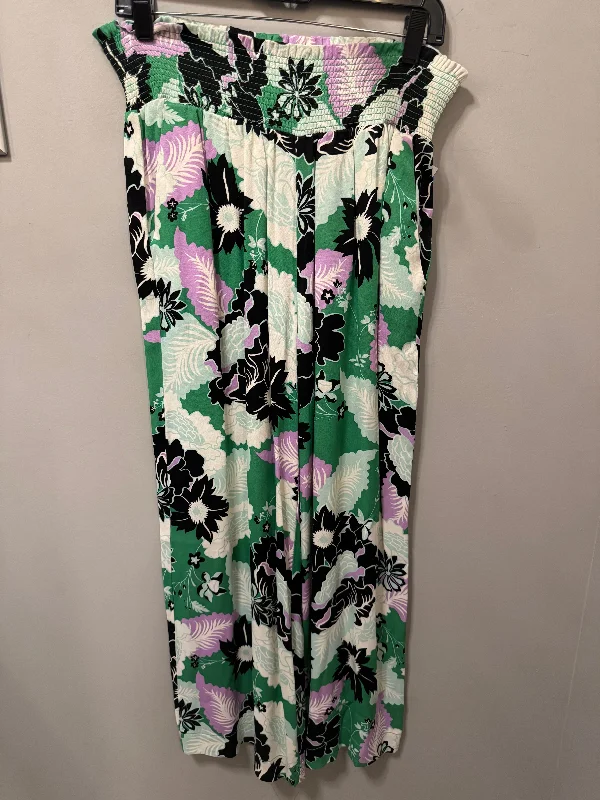 Pants Dress By Maeve In Black & Green, Size: 6