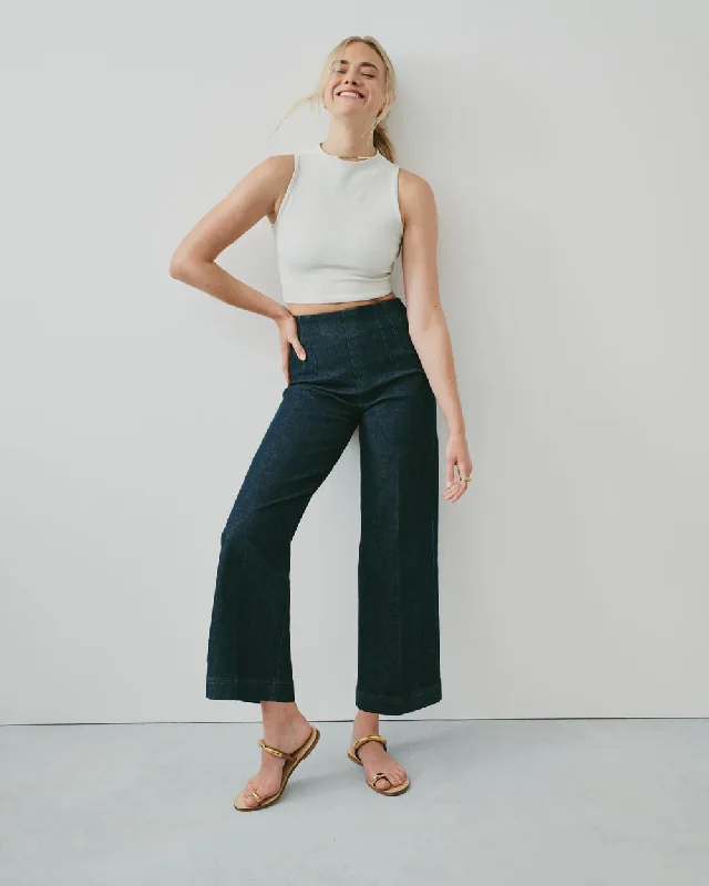 SPANX EveryWear Cropped Wide Leg Jeans