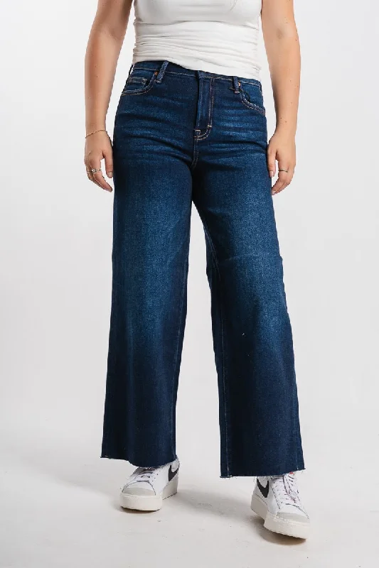 Hidden high rise wide leg jeans dark