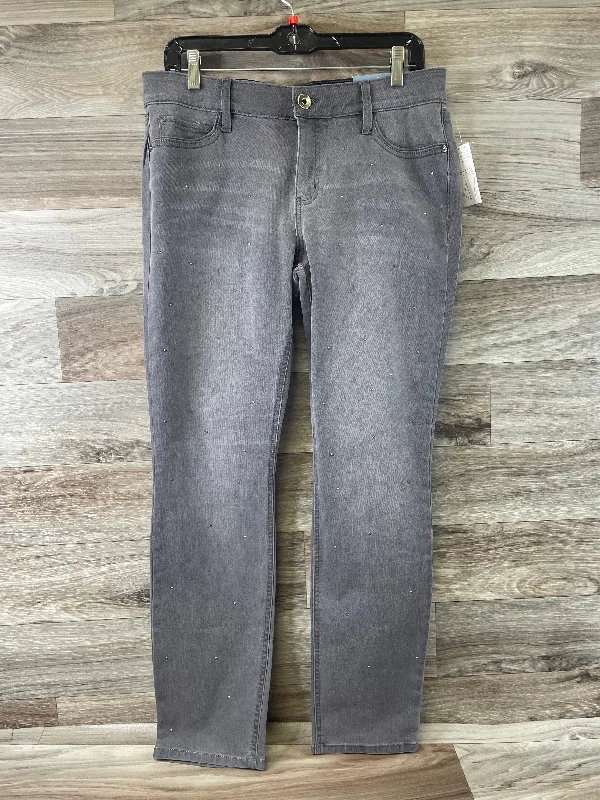 Jeans Skinny By Liz Claiborne In Grey Denim, Size: 10