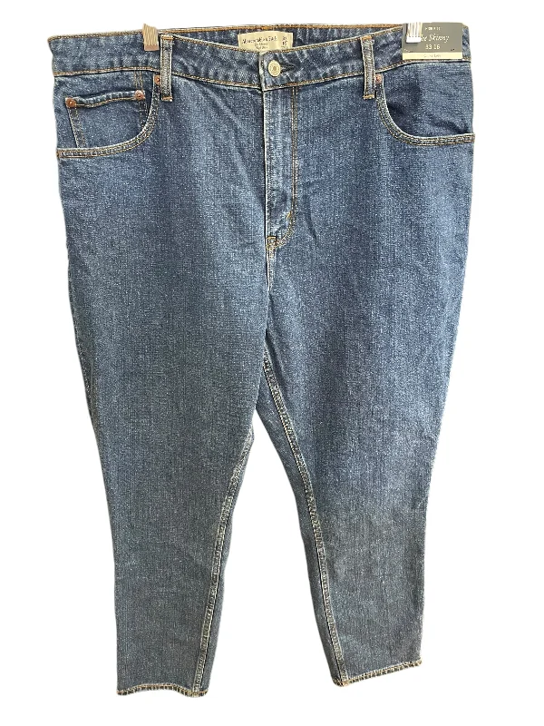 Jeans Skinny By Abercrombie And Fitch In Blue Denim, Size: 16