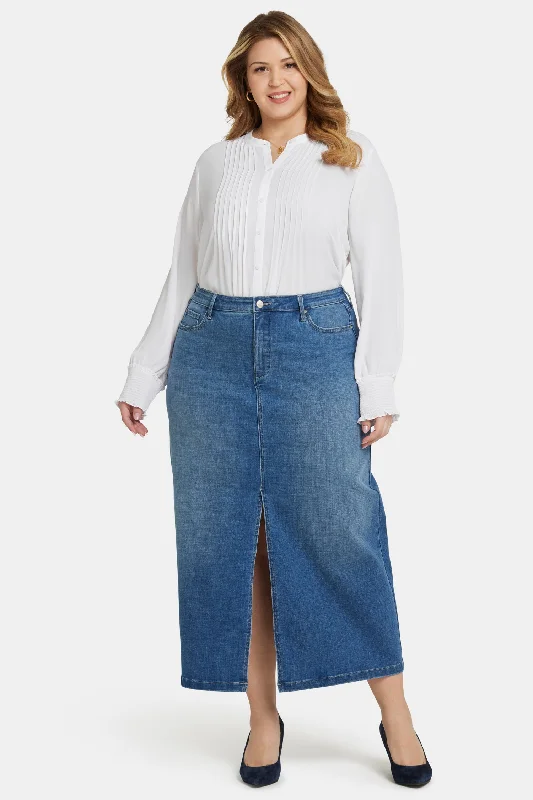 High Rise Long Skirt In Plus Size - Fairmont