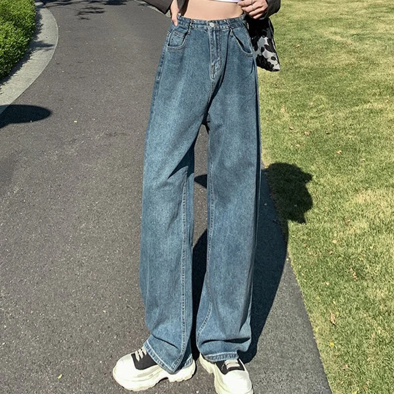 Waist Wide Leg Jeans