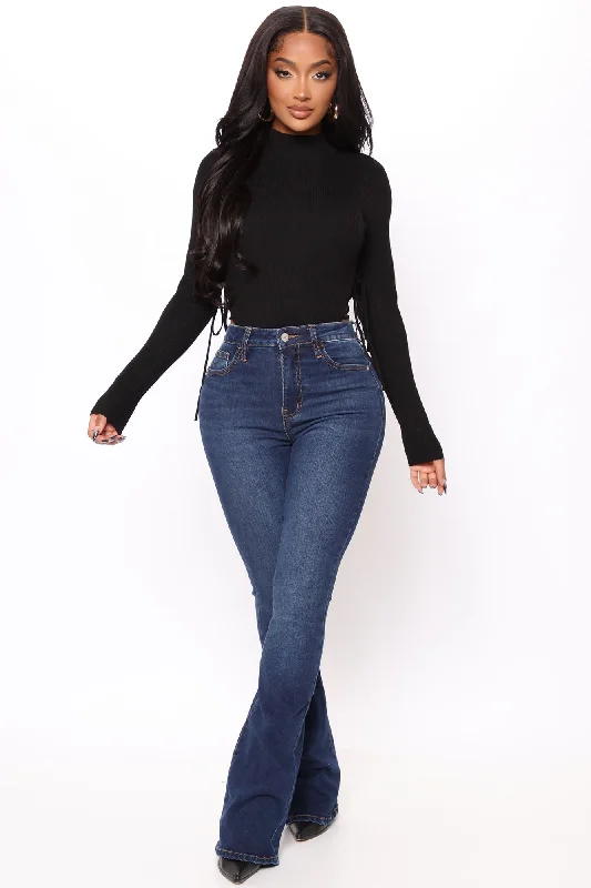 KittenAlarm - Affair Of The Flare Stretch Jeans - Dark Wash