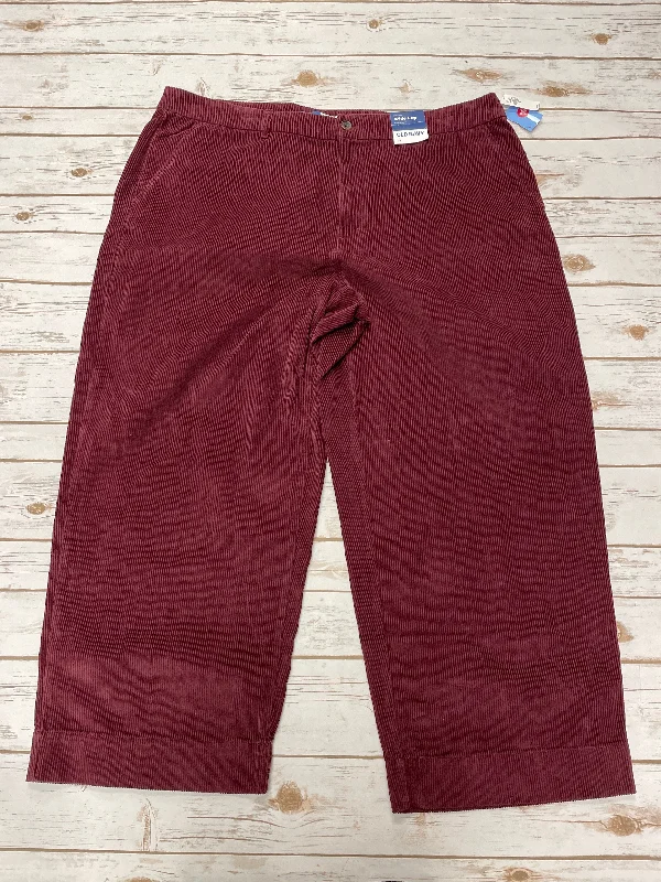 Pants Corduroy By Old Navy In Maroon, Size: 22