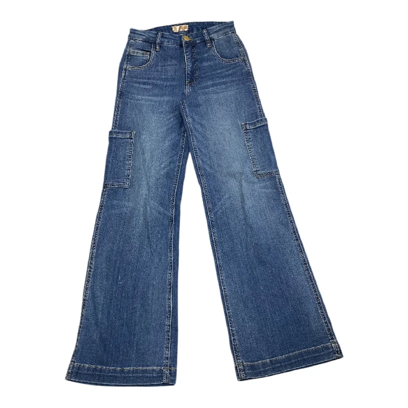 Jeans Straight By Kut In Blue Denim, Size: 0