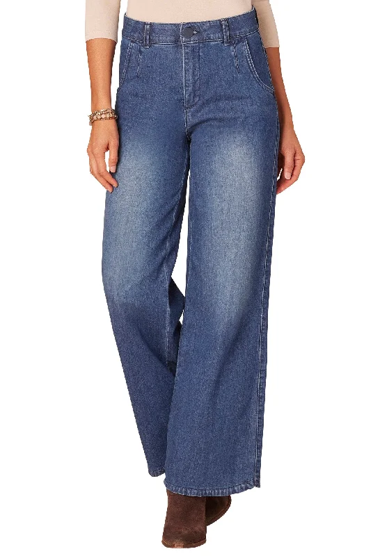 "Ab"solution Skyrise Tulip Hem Wide Leg Jeans