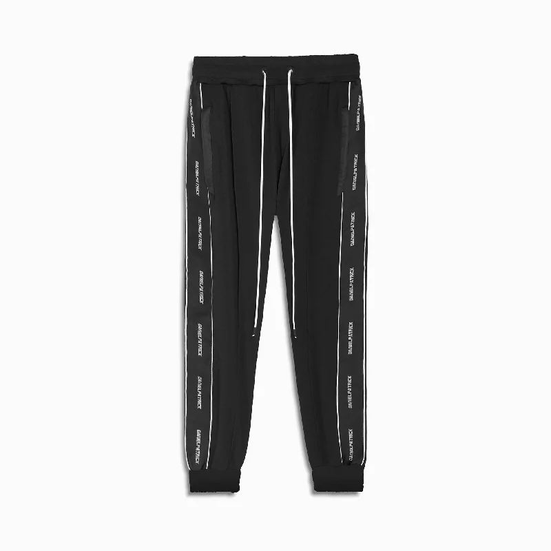 classic slim track pant piping / black + 3M