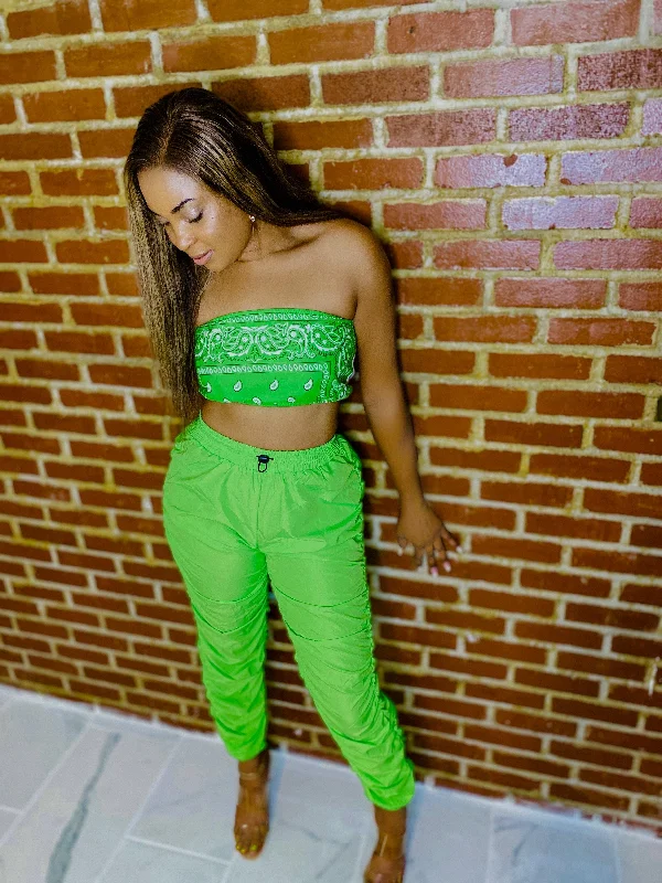 Green Drawstring Joggers