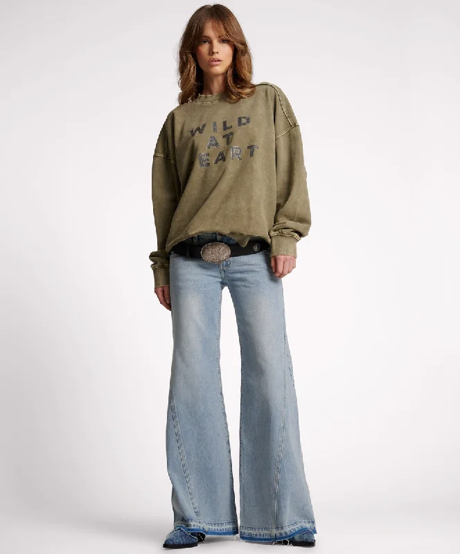 HENDRIXE JOHNNIES LOW WAIST WIDE LEG JEANS