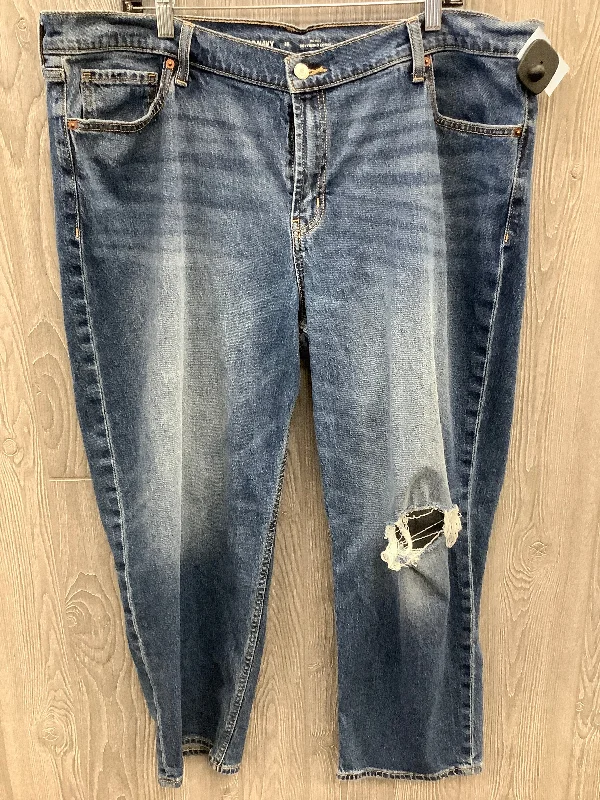 Jeans Boyfriend By Old Navy In Blue Denim, Size: 18