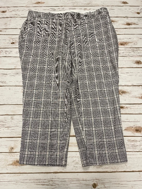 Pants Dress By Ava & Viv In Plaid Pattern, Size: 24