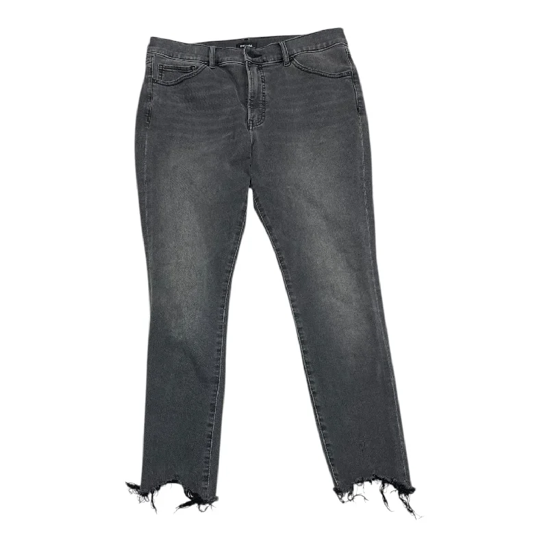 Jeans Skinny By Express In Grey Denim, Size: 12