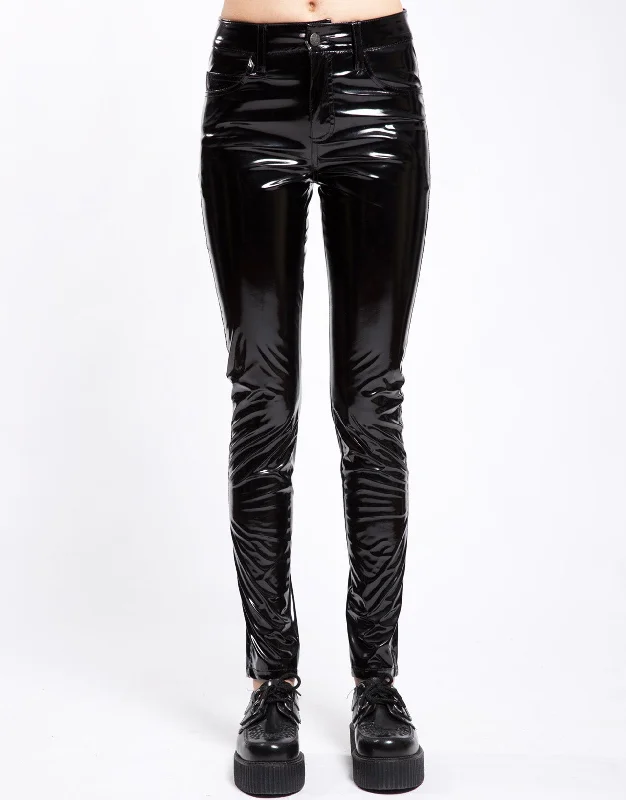 High Waist Vinyl Skinny Pant