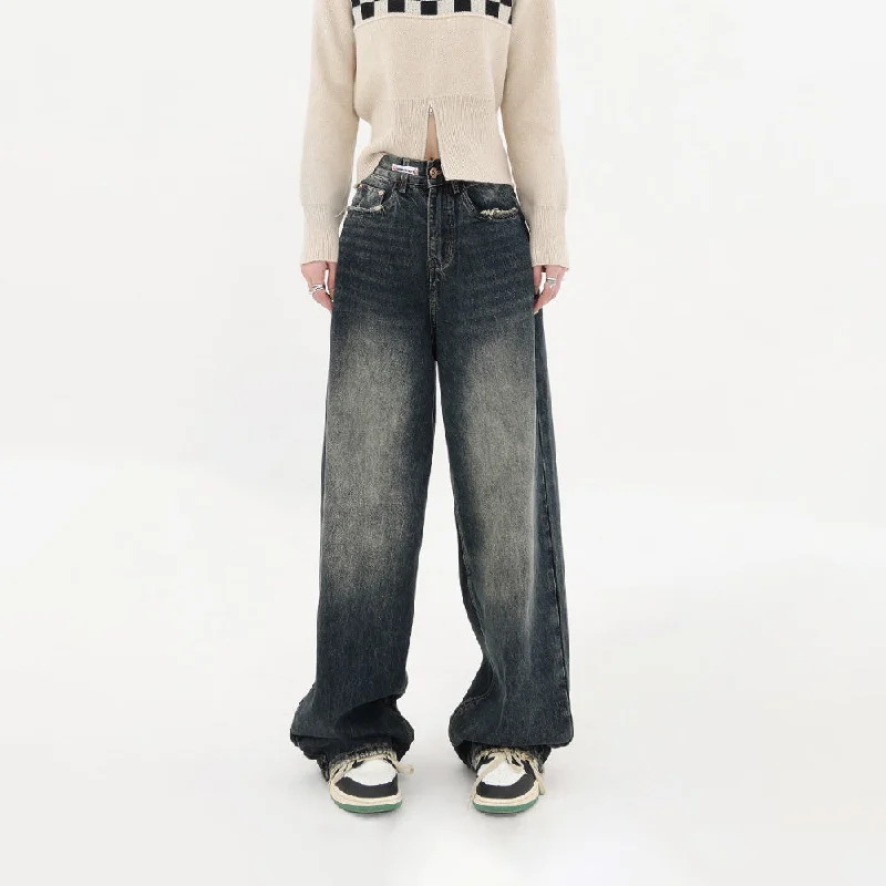 Retro High Rise Wide Leg Jeans